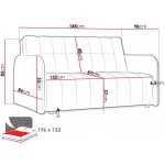 Καναπές Κρεβάτι Viva Grand III-Mpez Skouro