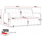 Καναπές Κρεβάτι Viva Grand IV-Anthraki