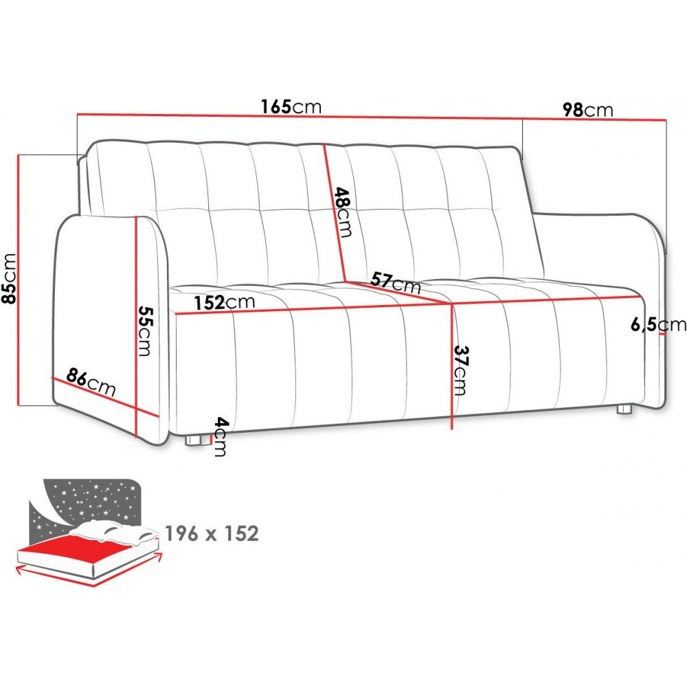 Καναπές Κρεβάτι Viva Grand IV-Prasino