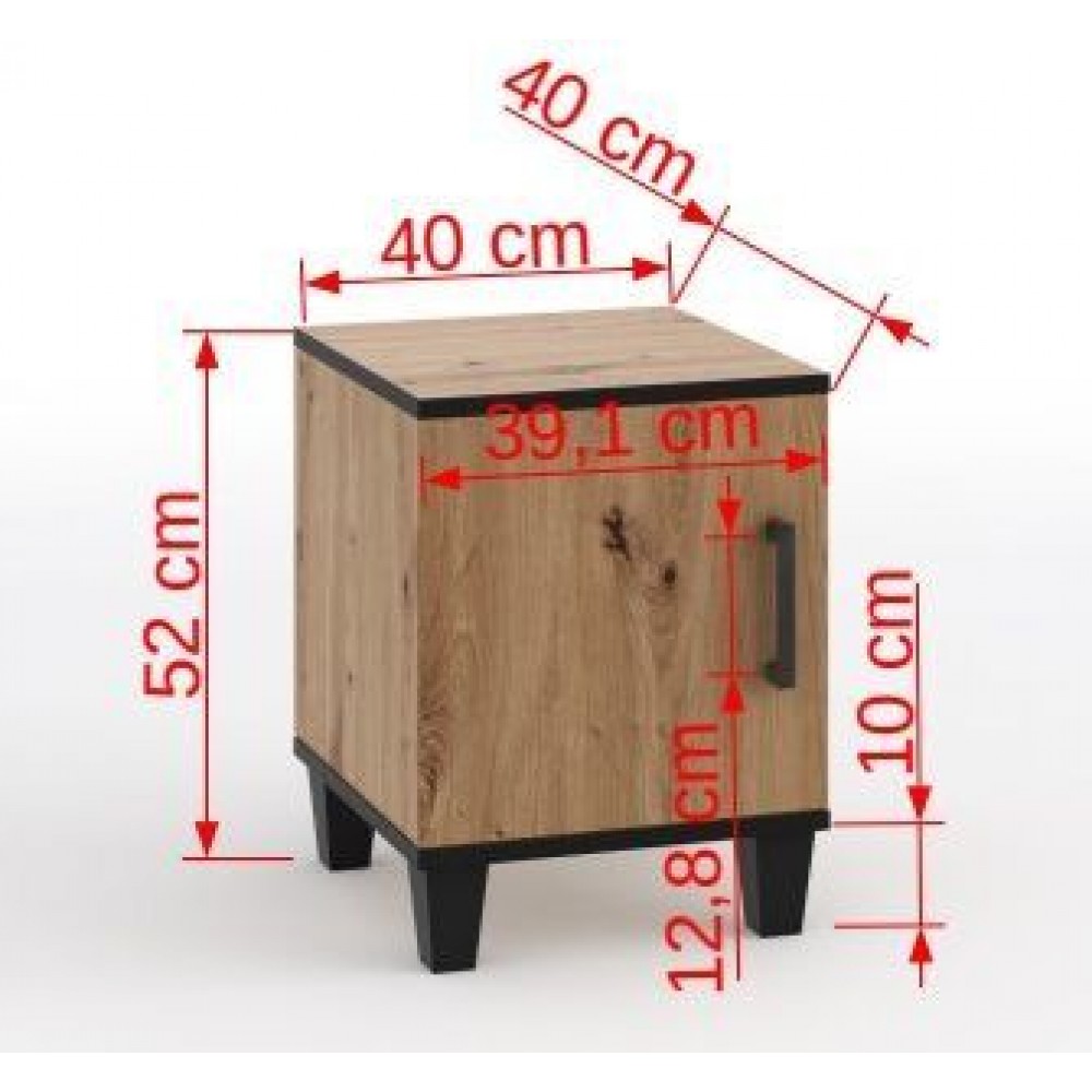 Κομοδίνο Tomba 40x40x52
