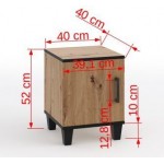 Κομοδίνο Tomba 40x40x52