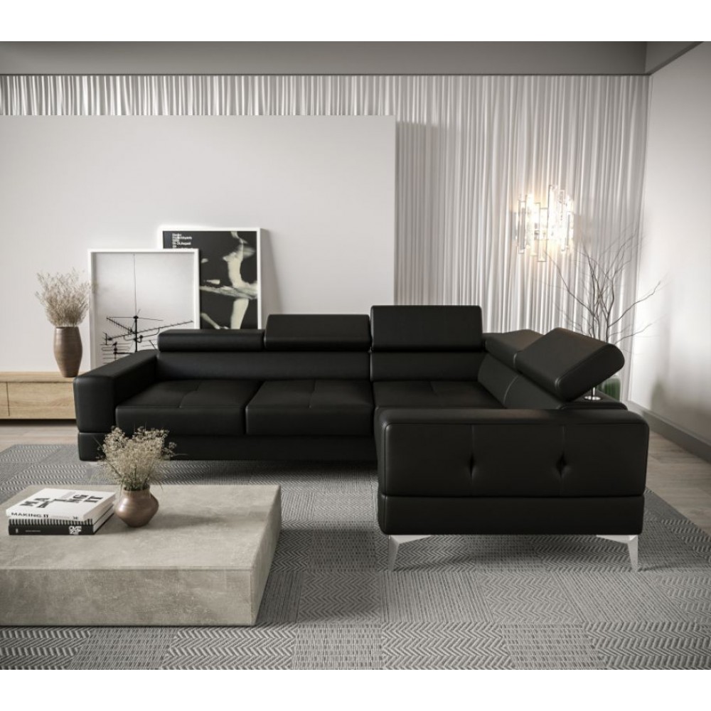 Γωνιακός καναπές Soreko Eco LTHR-Mauro-Δεξιά