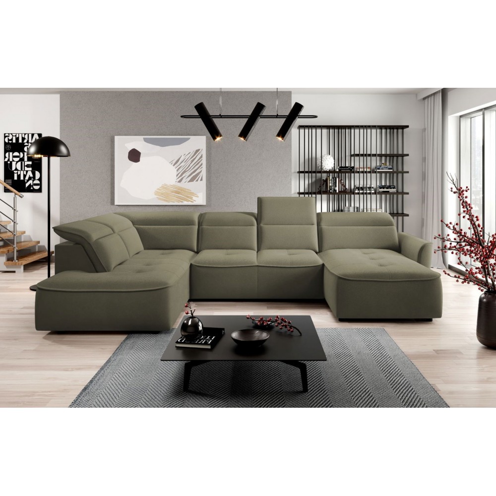 Γωνιακός καναπές Morello XL-Xaki-Αριστερή