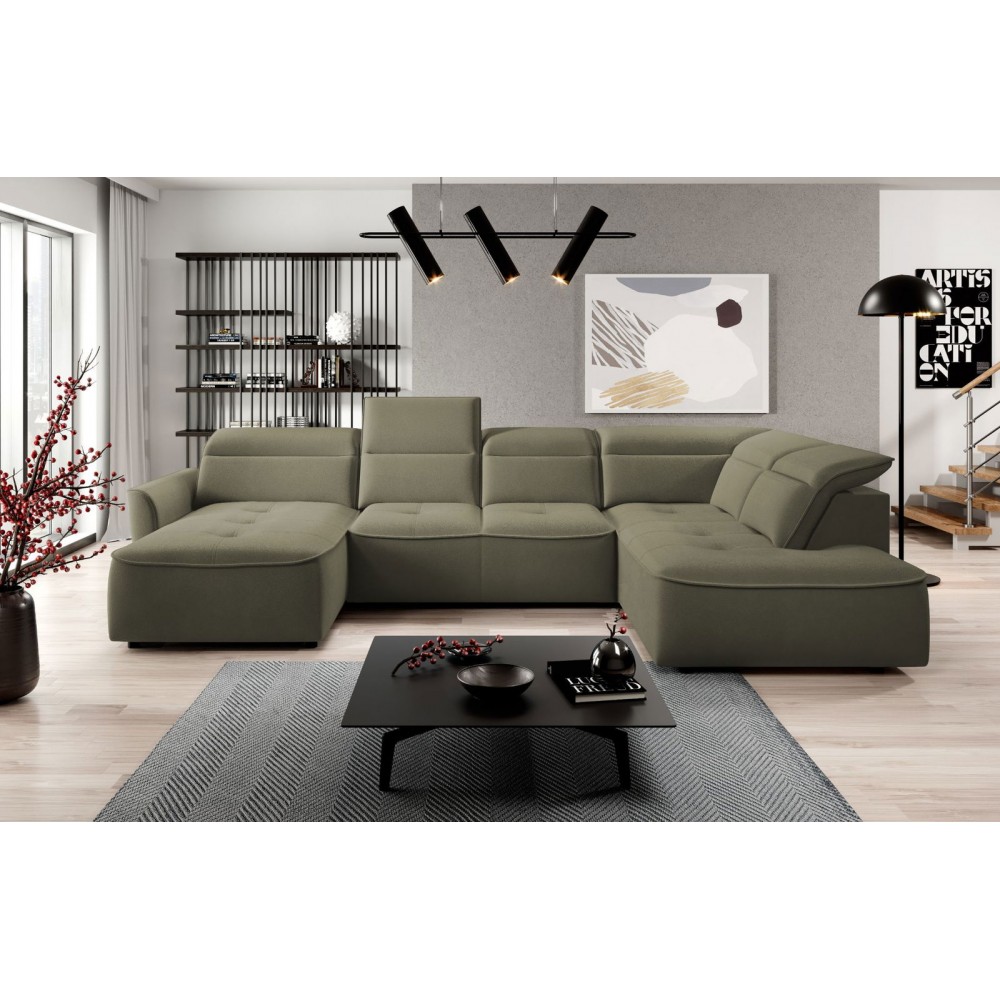 Γωνιακός καναπές Morello XL-Xaki-Δεξιά