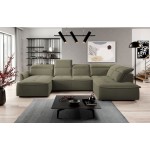 Γωνιακός καναπές Morello XL-Xaki-Δεξιά