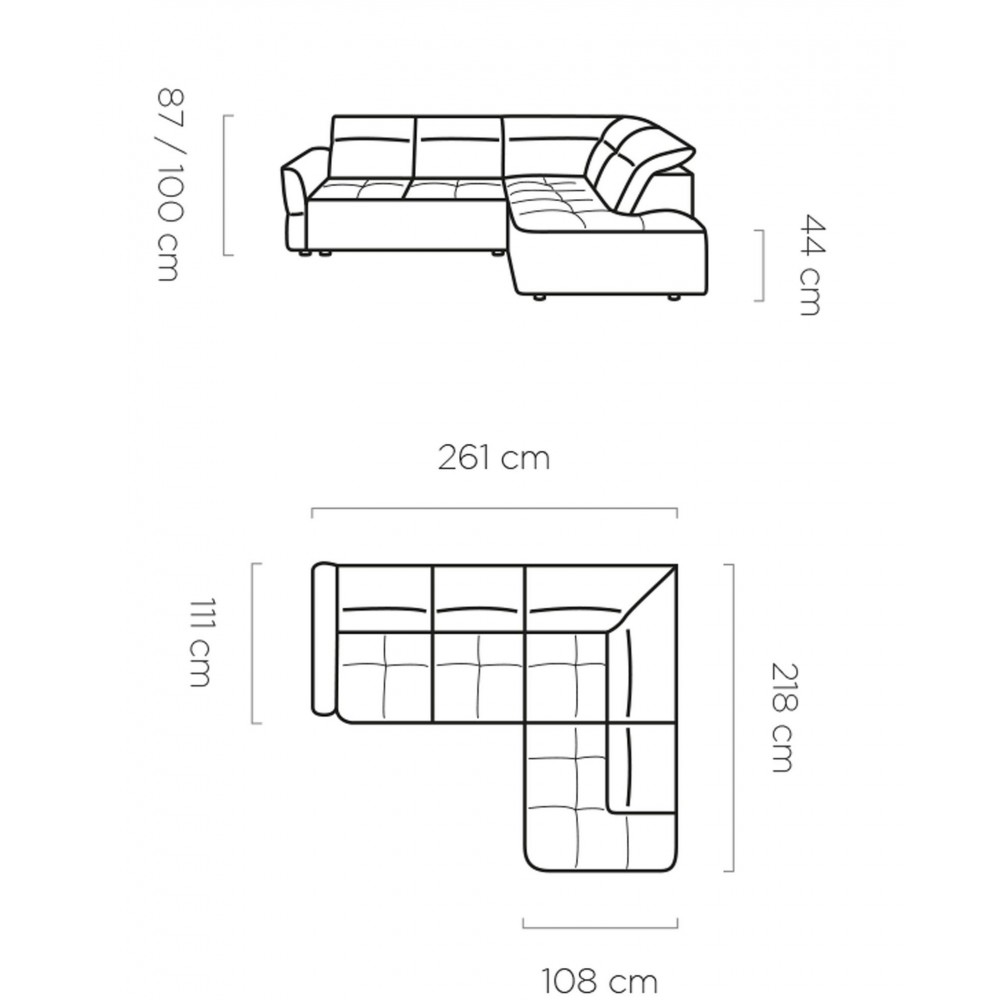 Γωνιακός καναπές Morello L-Magenta-Αριστερή