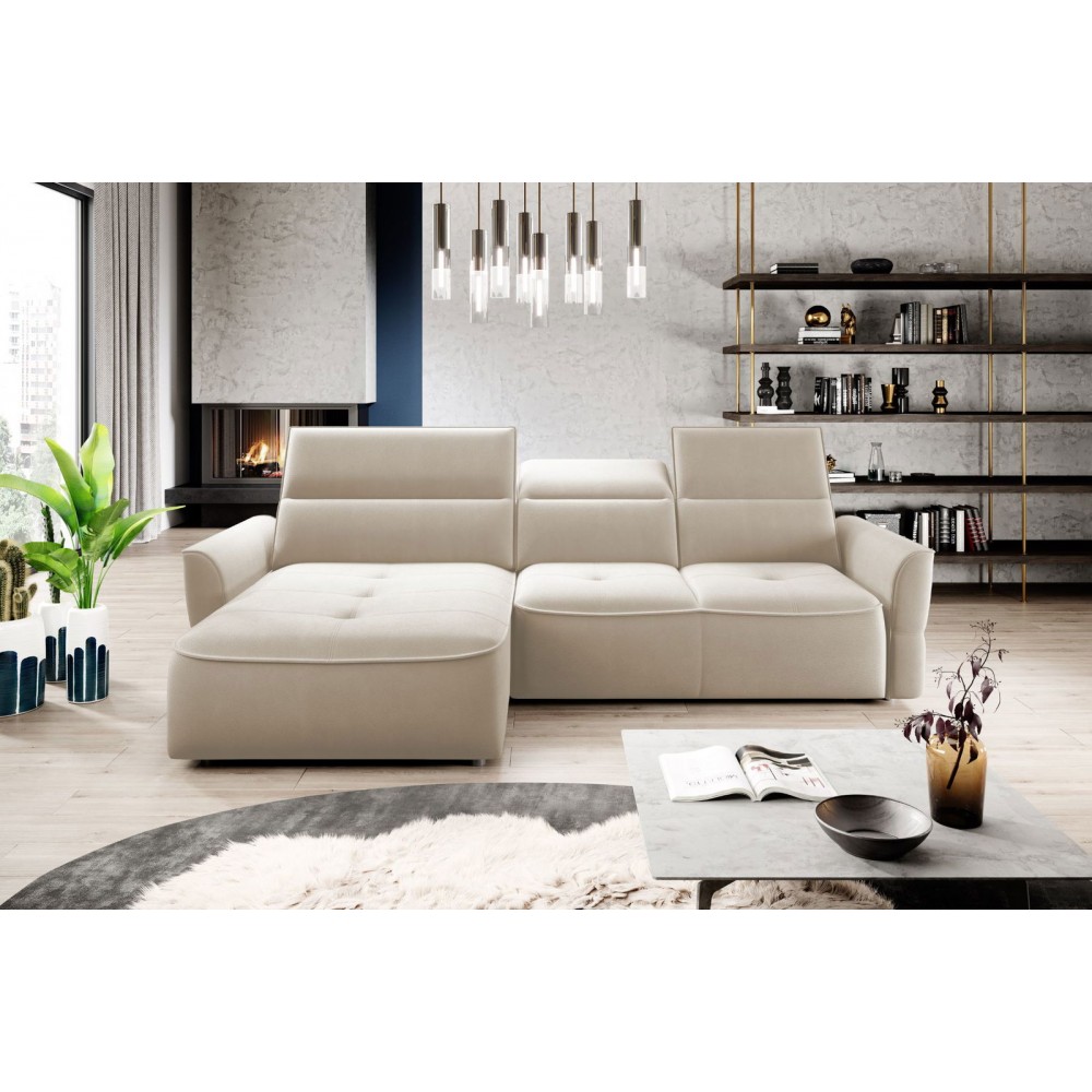 Γωνιακός καναπές Morello Mini-Ekrou-Αριστερή