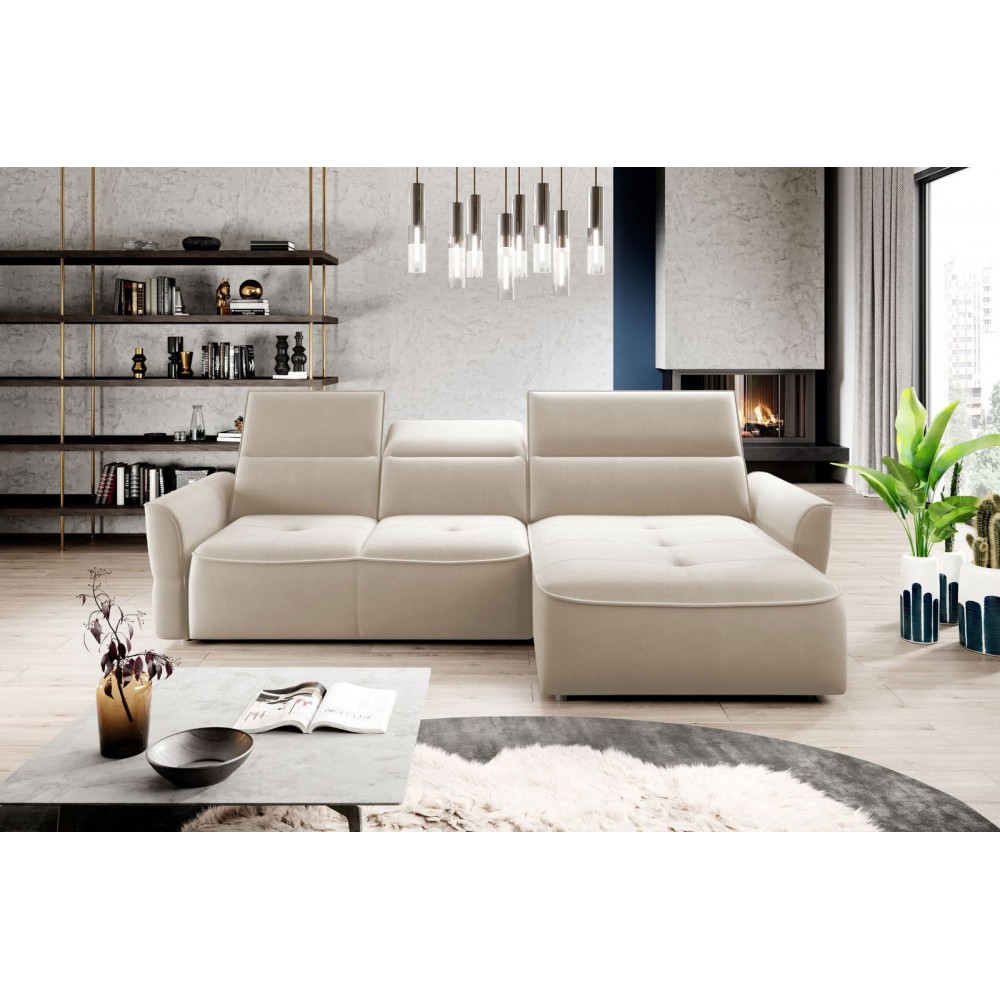 Γωνιακός καναπές Morello Mini-Ekrou-Δεξιά