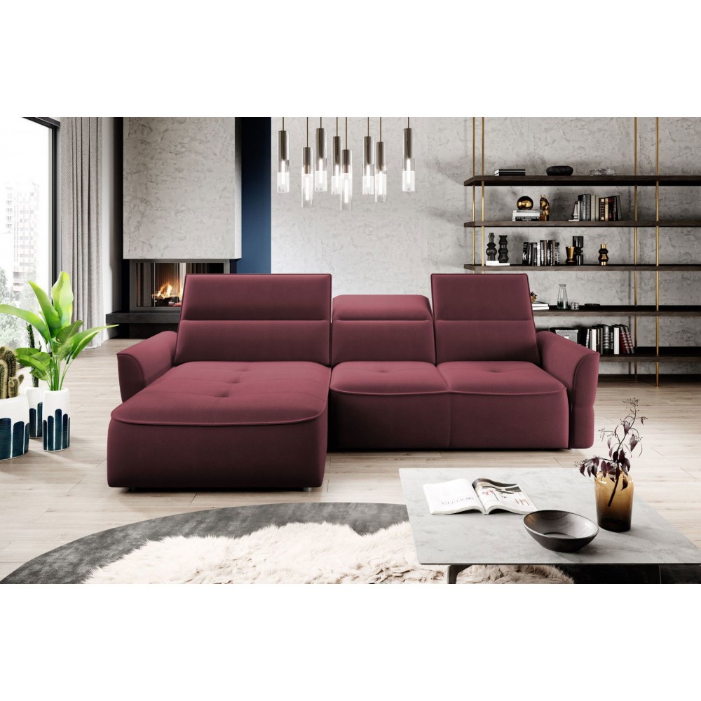 Γωνιακός καναπές Morello Mini-Magenta-Αριστερή
