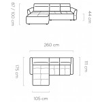 Γωνιακός καναπές Morello Mini-Magenta-Αριστερή