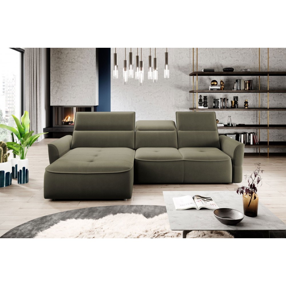 Γωνιακός καναπές Morello Mini-Xaki-Αριστερή