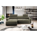 Γωνιακός καναπές Morello Mini-Xaki-Αριστερή