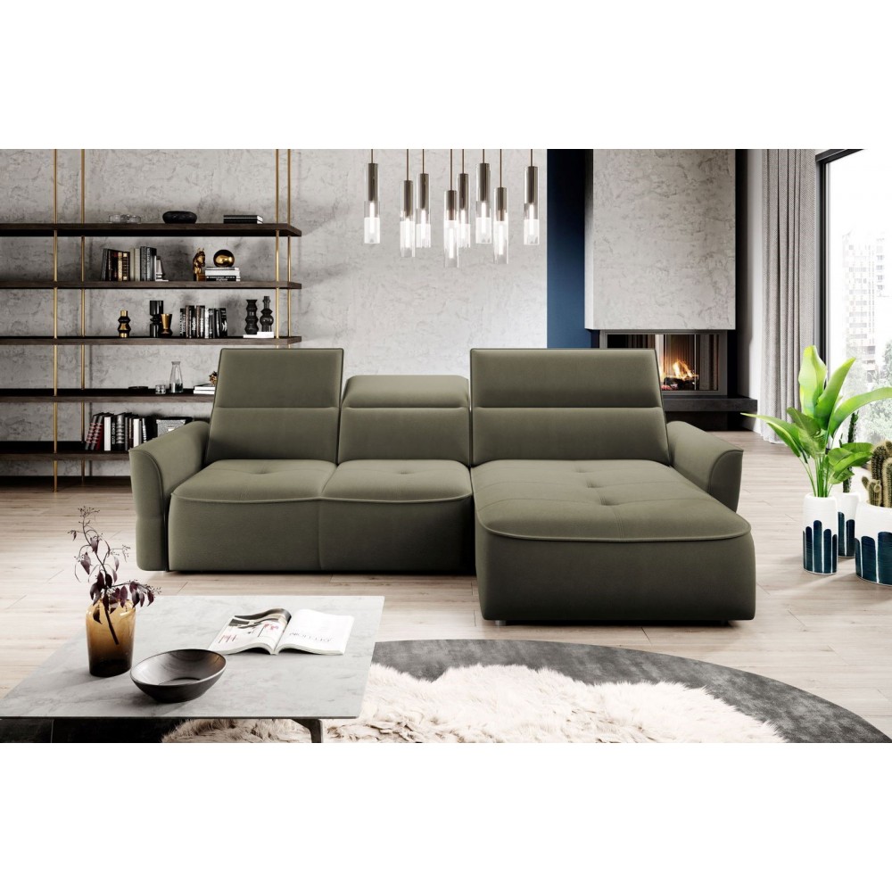 Γωνιακός καναπές Morello Mini-Xaki-Δεξιά