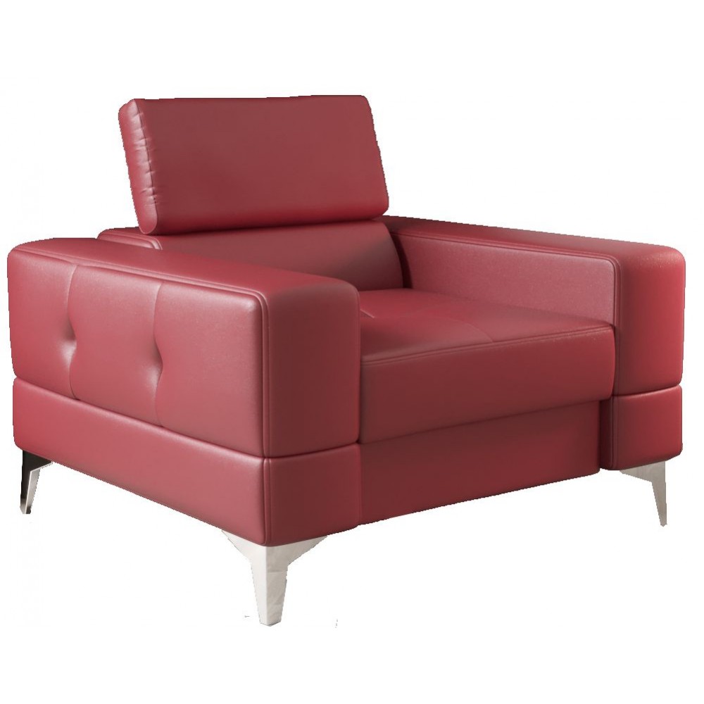 Πολυθρόνα Vini LTHR-Kokkino