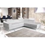 Γωνιακός καναπές Soreko Plus Eco LTHR-Leuko-Δεξιά