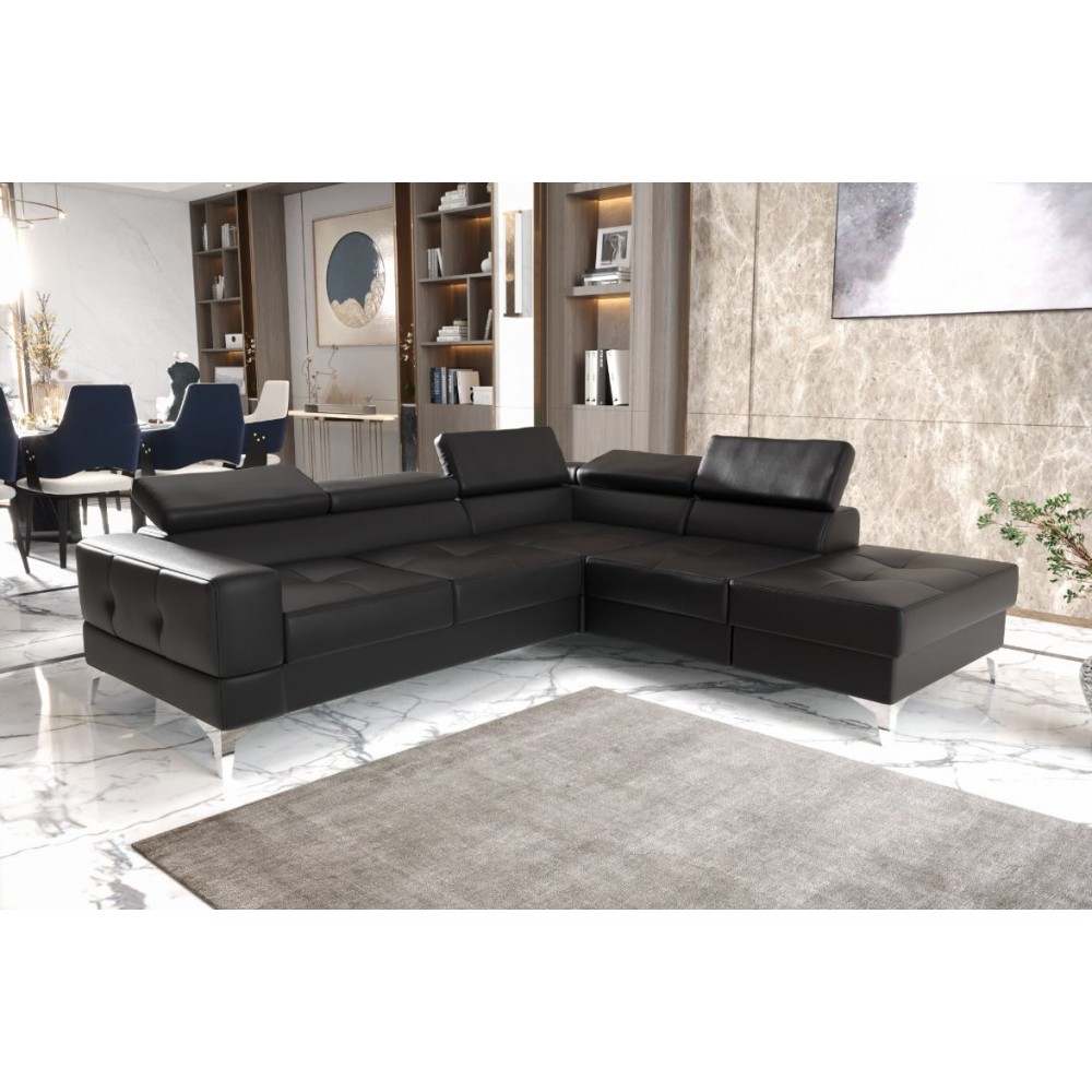 Γωνιακός καναπές Soreko Plus Eco LTHR-Mauro-Δεξιά