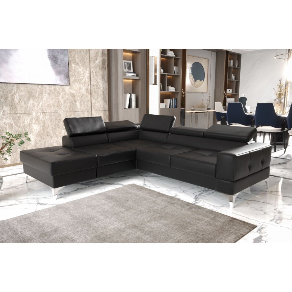 Γωνιακός καναπές Soreko Plus Eco LTHR-Mauro-Αριστερή