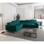 Γωνιακός καναπές Soreko Max-Prasino-Δεξιά