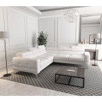 Γωνιακός καναπές Soreko Max Eco LTHR-Leuko-Δεξιά