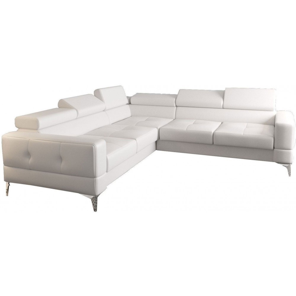 Γωνιακός καναπές Soreko Max Eco LTHR-Leuko-Δεξιά