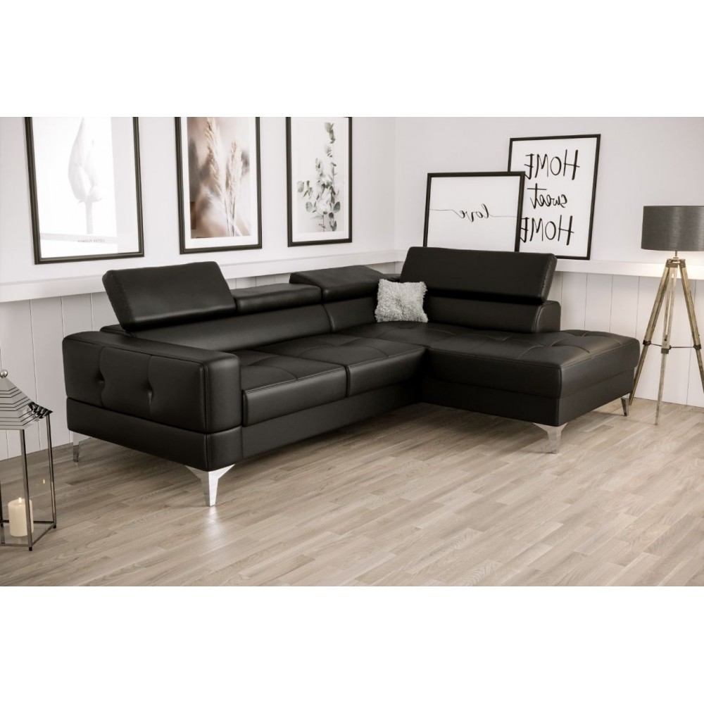 Γωνιακός καναπές Soreko Mini Eco LTHR-Mauro-Δεξιά