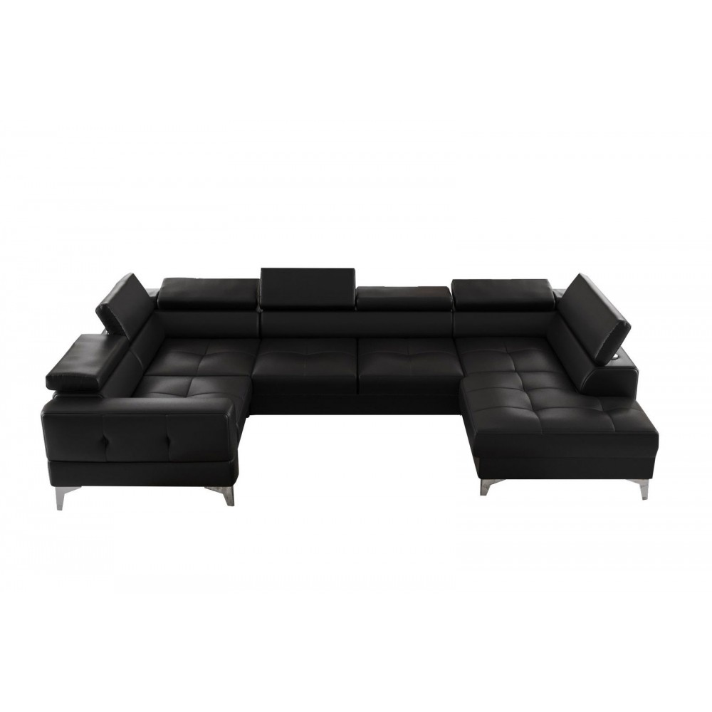 Γωνιακός καναπές Soreko Max I Eco LTHR-Mauro-Αριστερή