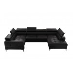 Γωνιακός καναπές Soreko Max I Eco LTHR-Mauro-Αριστερή