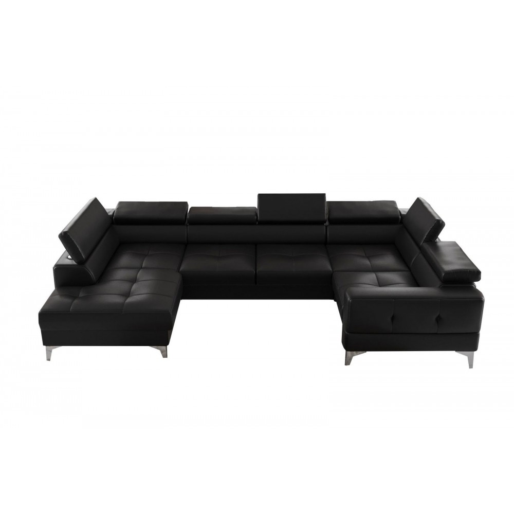 Γωνιακός καναπές Soreko Max I Eco LTHR-Mauro-Δεξιά