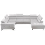 Γωνιακός καναπές Soreko Max I Eco LTHR-Leuko-Αριστερή