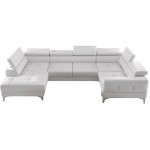 Γωνιακός καναπές Soreko Max I Eco LTHR-Leuko-Δεξιά