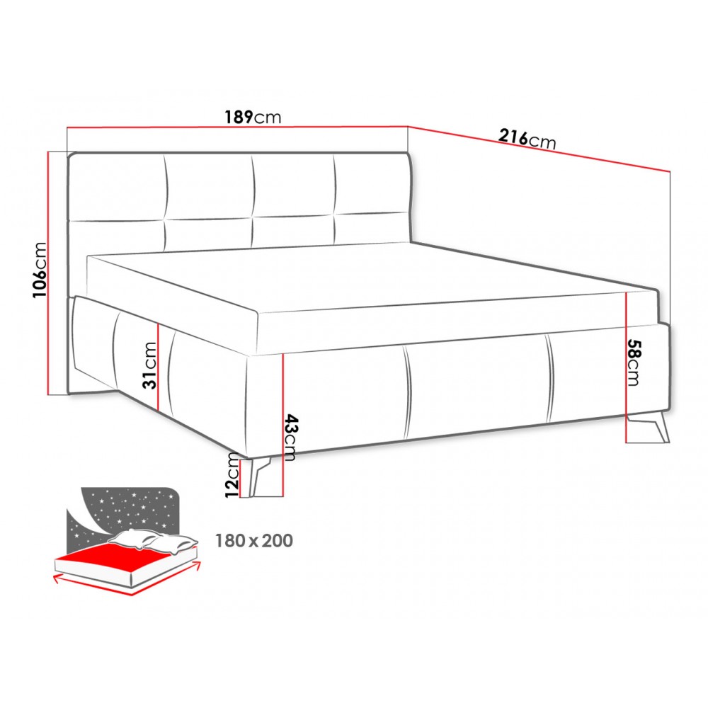 Κρεβάτι Genua-Mpez-180 x 200 εκ.