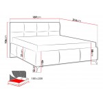 Κρεβάτι Genua-Gkri Skouro-180 x 200 εκ.