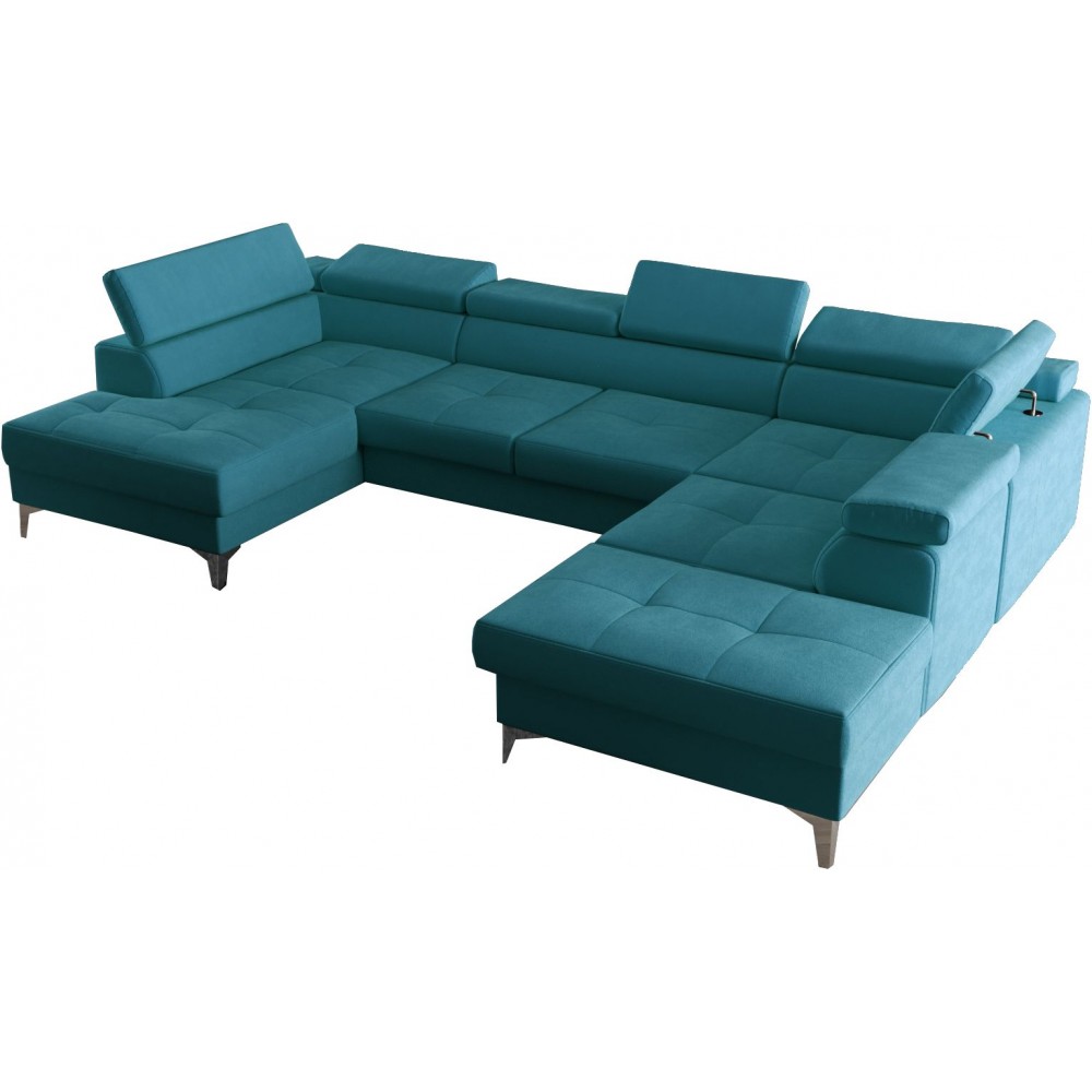 Γωνιακός καναπές Soreko Max II-Petrol-Δεξιά