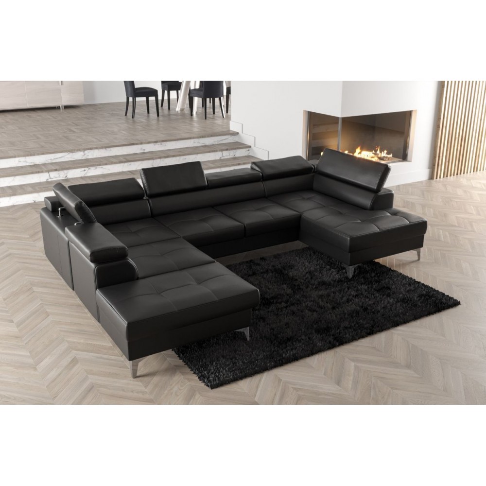 Γωνιακός καναπές Soreko Max II LTHR-Mauro-Αριστερή