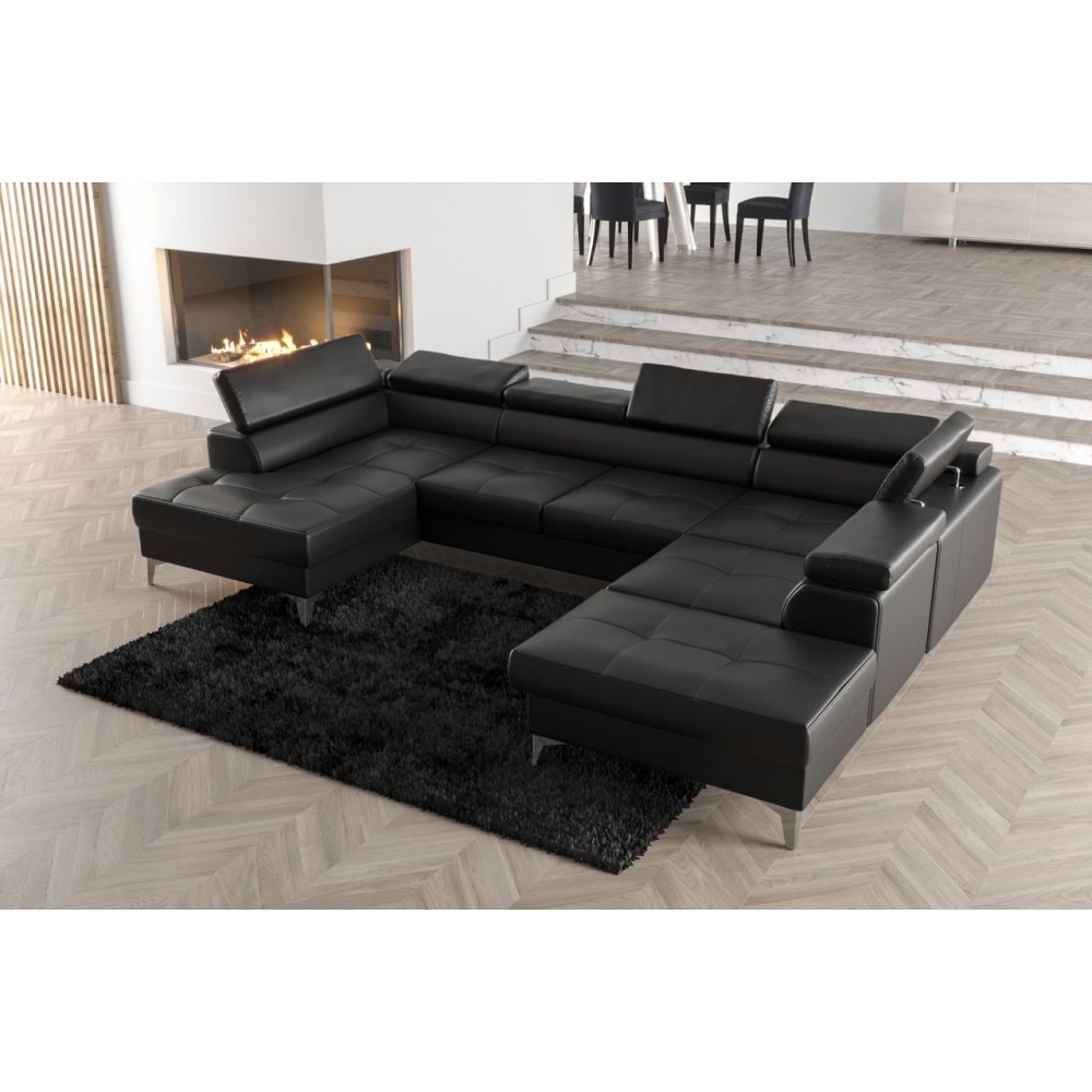 Γωνιακός καναπές Soreko Max II LTHR-Mauro-Δεξιά