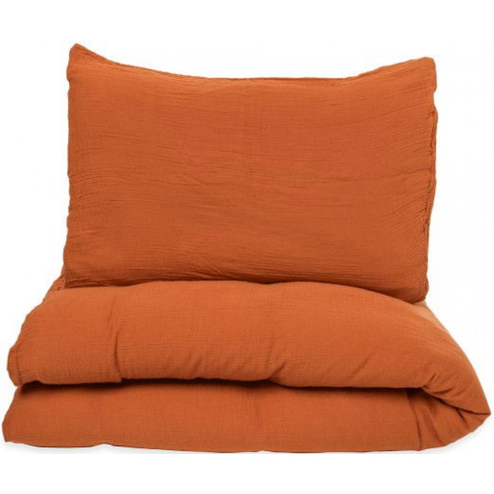 Σετ παπλωματοθήκη - μαξιλαροθήκη Deus-Kokkino