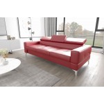 Καναπές Vini τριθέσιος LTHR-Kokkino