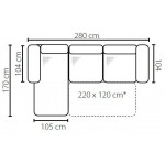 Γωνιακός καναπές Gemini Mini-Anthraki-Αριστερή