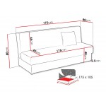 Καναπές - Κρεβάτι Adela mini  175x80x80