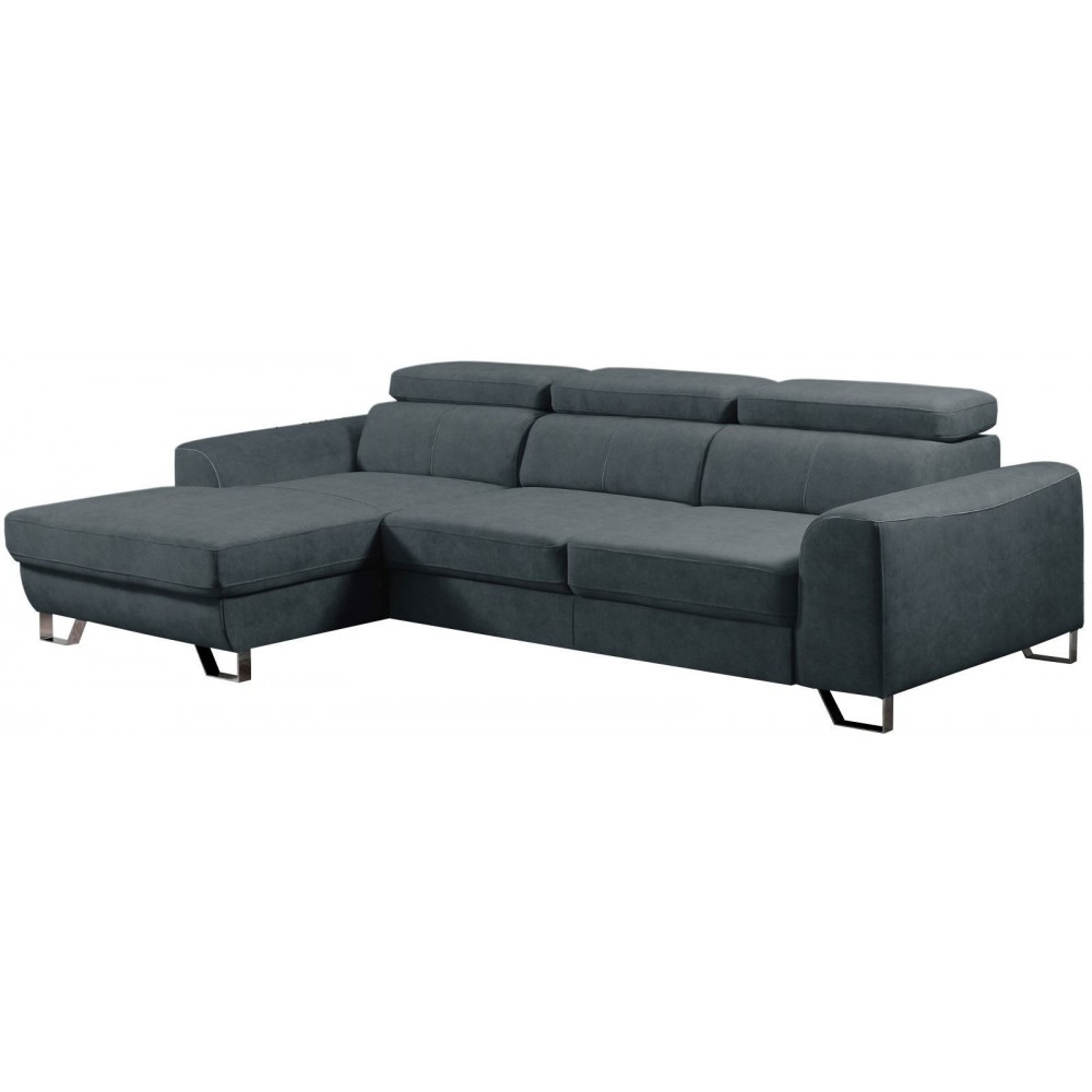 Γωνιακός καναπές Astiria-Anthraki-Lefko-Αριστερή