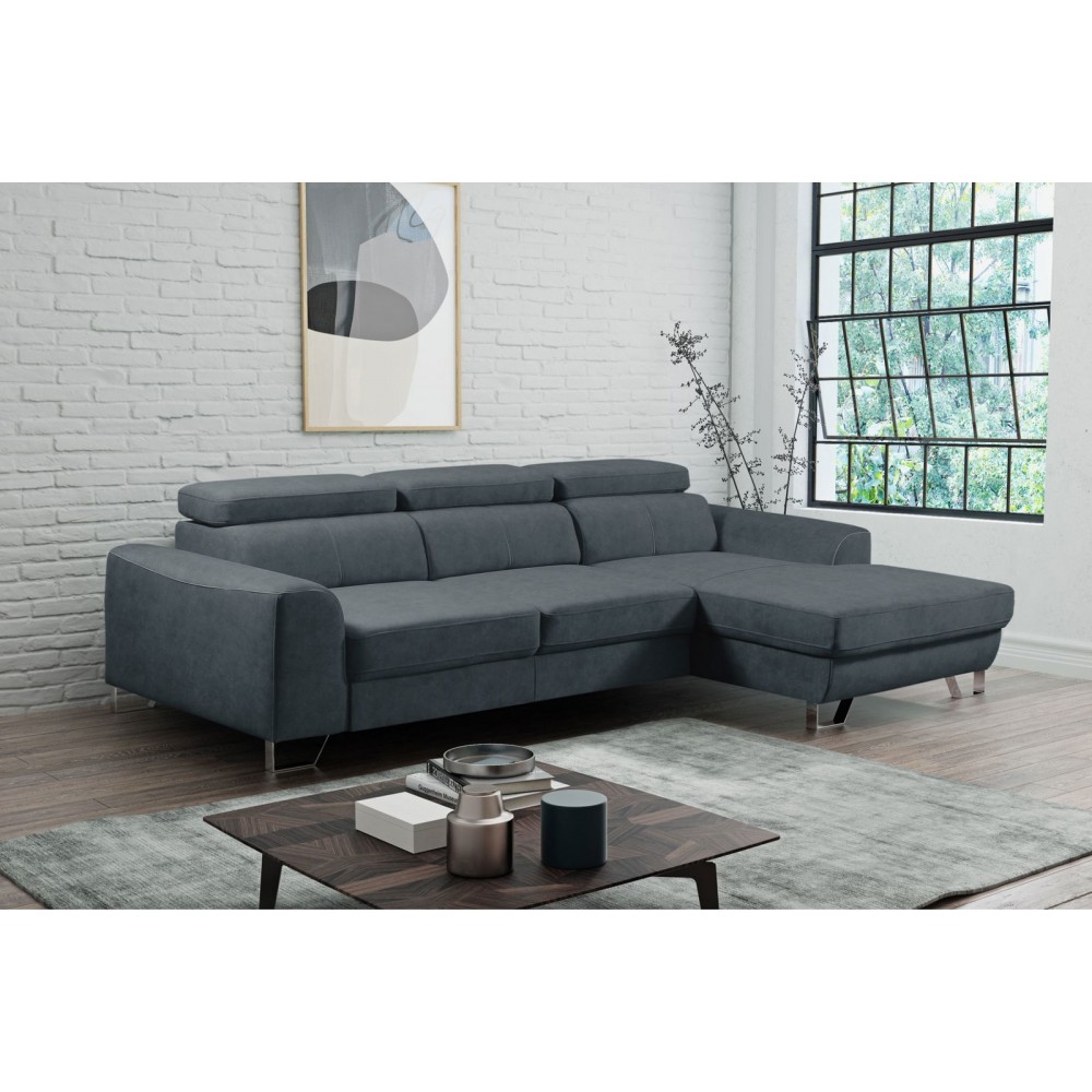 Γωνιακός καναπές Astiria-Anthraki-Lefko-Δεξιά