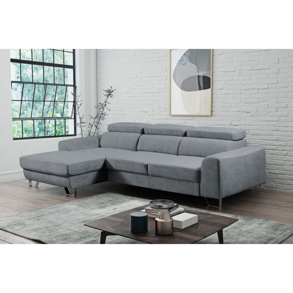 Γωνιακός καναπές Astiria-Gkri-Leuko-Αριστερή