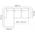 Γωνιακός καναπές Astiria-Fustiki-Leuko-Δεξιά