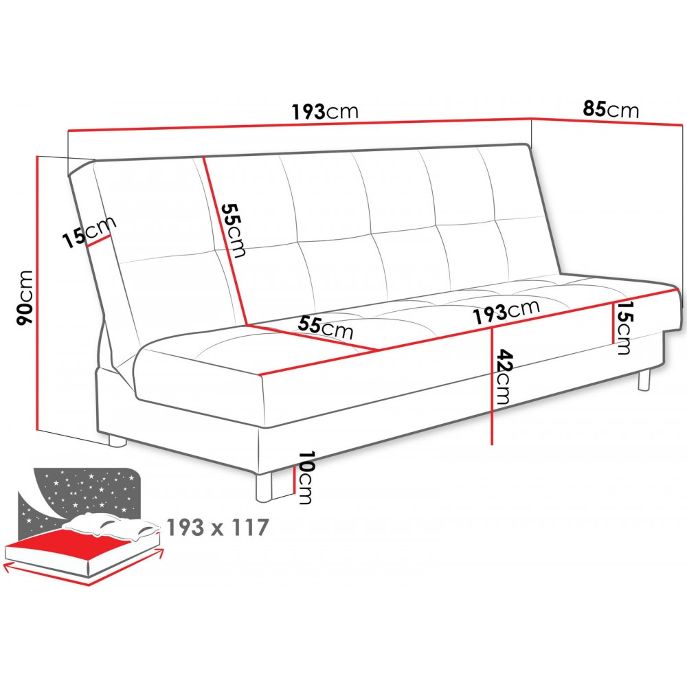 Καναπές - Κρεβάτι Enduro XIV -Mple