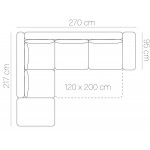 Γωνιακός καναπές Parma-Αριστερή-Gkri Skouro