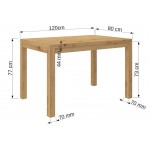 Τραπέζι Laitan 120x80x77