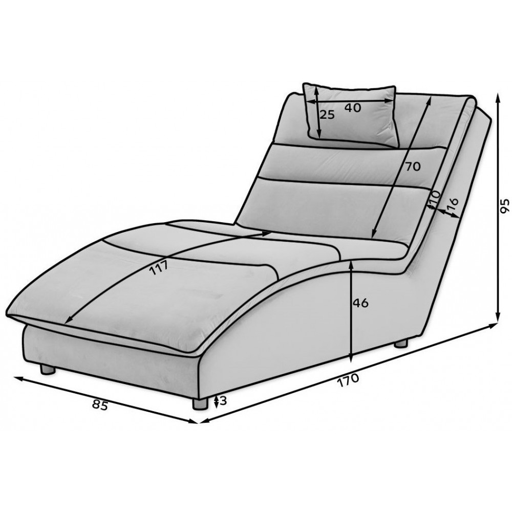 Ανάκλινδρο Morgan 85x170x95