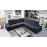 Γωνιακός Καναπές Fred-Gkri Skouro-Αριστερή