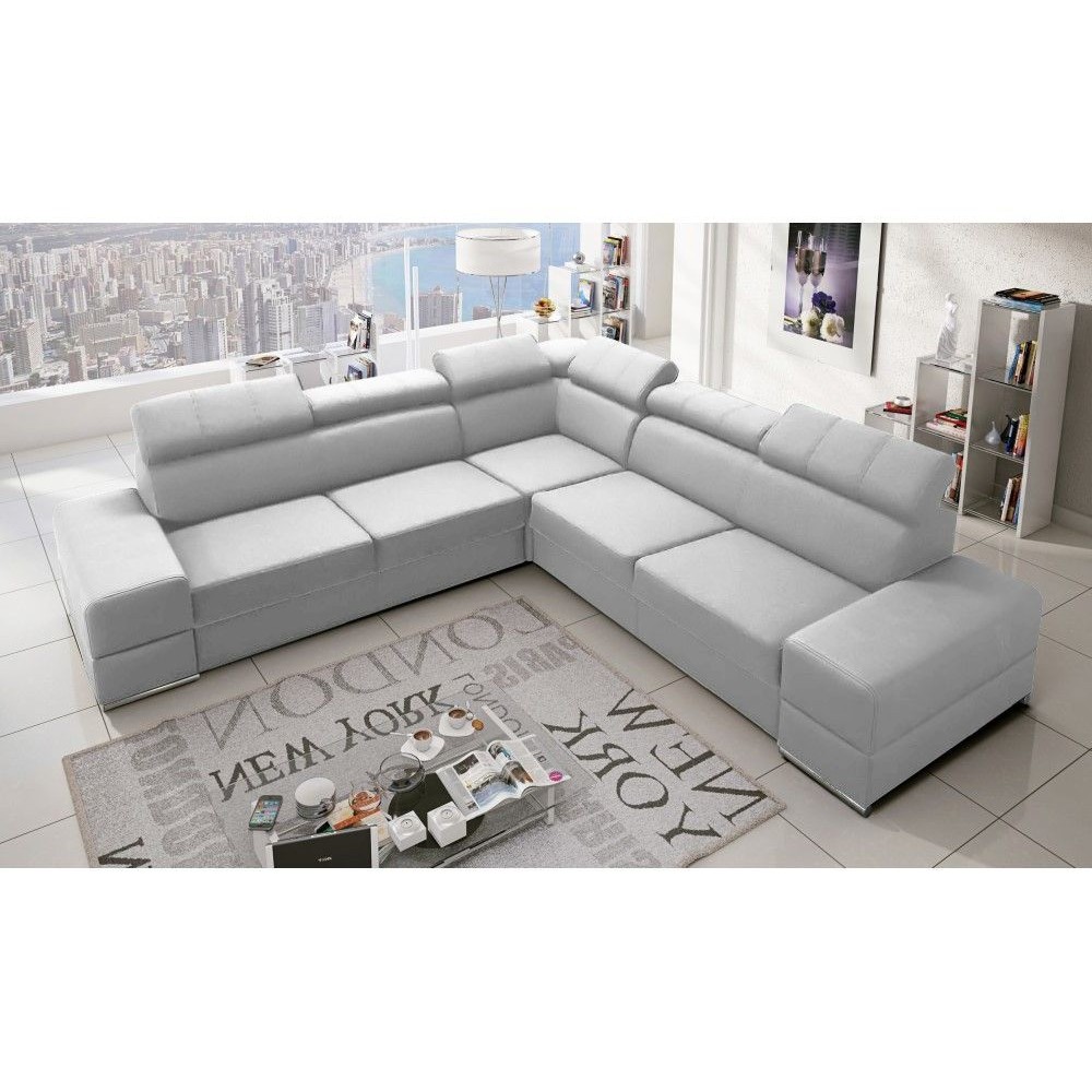 Γωνιακός καναπές Fred Eco LTHR-Leuko-Δεξιά