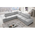 Γωνιακός καναπές Fred Eco LTHR-Leuko-Δεξιά